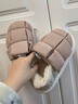 明盛棉拖鞋女包跟冬季棉鞋外穿拖鞋家居室内月子鞋防滑踩屎感厚底保暖 白色曲奇饼 38-39 适合平时穿37-38 实拍图