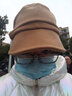 沐铭尔莱帽子女士秋冬圆脸大脸显瘦渔夫帽日系气质休闲帽大头围复古包头帽 【卡其色】 实拍图