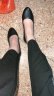 波图蕾斯女士休闲浅口工作鞋舒适通勤职业正装皮鞋女 8718 黑色 36 实拍图