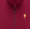 U.S. POLO ASSN.马甲男抓绒摇粒绒春秋立领无袖背心男装外套酒红L 实拍图