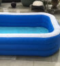 村田稻夫儿童游泳池家用 充气游泳池 婴儿游泳桶可折叠宝宝加大超厚洗澡盆 2.1米蓝白标准套餐 实拍图