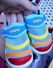 卡特兔毛毛虫凉鞋婴儿宝宝学步鞋男女童机能鞋包头软底防滑夏季网眼透气 蓝色 内长13.5cm/适合脚长13cm 实拍图