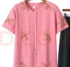 奉孝中老年人女奶奶夏装短袖妈妈套装老人衣服60岁70老太太夏天上衣 24号色 2XL（建议120-135斤） 实拍图
