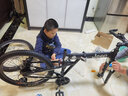 Jeep 吉普自行车折叠山地车前后双减震碟刹变速山地自行车-战神 战神LAND-黑色（双减震） 24速24寸（适合身高1.5~1.75m） 实拍图