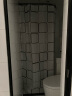 施香曼浴帘套装免打孔隐形防水布卫生间浴室隔断帘淋浴折叠弧形干湿分离 大方格 A款+帘宽1.8米x2米高+1.8米挡水 实拍图