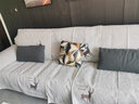 西漢简约现代四季通用沙发巾沙发垫老粗布防滑坐垫皮沙发盖巾 灰色 90*90cm可做靠背扶手巾 实拍图