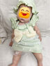 TTKAABABY婴儿衣服夏装套装女童连衣裙纯棉百天宝宝公主裙儿童裙子周岁礼服 绿色清新蝴蝶公主裙+帽子 80cm 实拍图