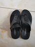 老人头（LAORENTOU）人字拖鞋男时尚简约鞋拖两用凉拖鞋户外沙滩凉鞋 LT11107 黑 41  实拍图
