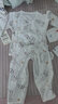 童泰0-3个月宝宝套装四季纯棉新生婴儿衣服初生儿和服上衣裤子 灰色 52 cm 实拍图