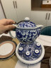 红英陶瓷 景德镇青花瓷功夫陶瓷茶具套装瓷器整套家用茶壶茶杯带托盘茶盘带过滤茶水分离双层隔热 礼品盒 实拍图