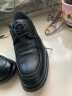 宜驰（EGCHI）商务休闲皮鞋子男士隐形内增高正装鞋 37929-G 黑色 39 实拍图