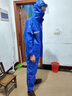 骑安雨衣雨裤套装男女成人透气加厚分体户外骑行外卖电动摩托车防暴雨 宝蓝色 2XL (适合身高170-175) 实拍图