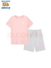 Skechers斯凯奇女童儿童夏装两件套大童圆领t恤男童运动短袖套装L223K023 晒单实拍图