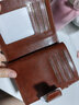 班亚奴（banyanu）2025新款女士钱包短款真皮精致高档零钱包女式时尚钱夹折叠皮夹薄 棕色-三折款（防盗刷） 实拍图