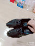 红蜻蜓（RED DRAGONFLY）舒适商务休闲时尚系带皮鞋男士正装德比婚鞋 WTA73761 黑色 40 晒单实拍图