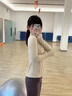 斯泊恩瑜伽服外套女秋冬健身上衣专业运动套装外穿跑步显瘦普拉提训练服 奶白色上衣 M 【90-100斤】 实拍图
