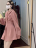 欧贝汐2025新款长袖连帽收腰卫衣裙连衣裙A字裙修身短裙春秋冬 图片色 S 实拍图