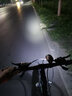 自行车灯前灯夜骑强光山地车手电筒充电式带电子喇叭车铃铛防水远光灯单车配件 充电款橙+尾灯+充电线 实拍图