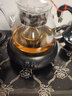 borunHOME加厚玻璃蒸煮一体茶壶煮茶器1.3L大容量蒸汽喷淋电陶炉烧水壶茶具 C款壶【1.3L】+鼓型白色炉 实拍图