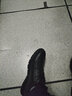 【真皮】戈耐休闲鞋户外运动旅游皮鞋男士内增高懒人鞋秋冬季加绒保暖商务中年老年人防滑潮流行爸爸鞋子男鞋 黑色 真牛皮 四季款 44码(270MM) 实拍图