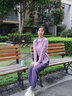 茵侨伊跑步运动套装女夏季健身房晨跑速干春秋宽松户外运动服健身瑜伽服 紫外套+紫短袖+紫长裤 XL码 建议121-135斤 实拍图