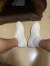 皓顿（HAUT TON）【向佐同款】男鞋头层牛皮舒适休闲鞋百搭小白鞋弹力一脚蹬板鞋子 白色 42 适合运动鞋43码 实拍图