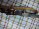 缇彩娜百搭牛皮皮带男生儿童搭配西裤腰带针扣初中生小学生男童裤带女生 啡色扣子车缝皮 95cm 实拍图
