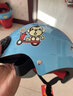 Andes HELMET小孩儿童3c头盔电动车头盔可爱卡通女童夏季防雨女安全帽四季通用 蓝恐龙【3C认证】送耳朵透明短镜 均码 实拍图