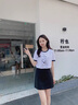 红蜻蜓含内衬防走光半身裙a字裙女西装短裙2025年夏季新款高腰裙子包臀 黑色 L 实拍图