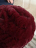 幕加格 獭兔毛帽子女冬天毛线帽皮草中老年人奶奶妈妈老太太帽子围巾t2586 酒红色 帽子+围巾 实拍图