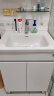 顾家家居（KUKA）浴室柜陶瓷一体盆落地式洗脸手盆柜组合卫生间洗漱台G-06204 60cm|白色|普通镜柜|落地TOP1 实拍图