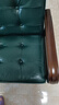 候景 皮艺沙发小户型北欧复古曲木扶手单人双人三人简易客厅租房沙发 棕色扶手-墨绿色 三人（总宽157cm) 实拍图