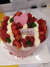 味多美 新鲜蛋糕 生日蛋糕 北京同城配送 水果蛋糕   草莓丝绒蛋糕 巧克力味蛋糕朗姆酒提子夹心 直径15cm 实拍图