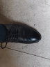 奥康（Aokang）商务男士皮鞋男布洛克男鞋系带低帮鞋193211020 黑色38码 实拍图