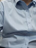 罗蒙（ROMON）冰丝弹力衬衫男短袖夏季免烫中青年商务职业正装修身抗皱薄款衬衣 浅蓝+灰绿【短袖款】 41/2XL 实拍图