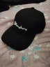 花花公子（PLAYBOY）帽子男女棒球帽春夏潮流鸭舌帽 防晒遮阳帽时尚情侣休闲帽 潮酷字母黑【大小可调节】 实拍图