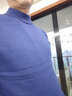 袋鼠（DAISHU）100%纯羊毛衫男装纯色半高领中青年加厚款男士全羊毛毛衣打底衫 7601-宝蓝色 175/XL(建议140-160斤) 实拍图