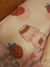 艾薇 儿童枕套一对卡通亲肤卡通枕头套74*48枕芯套 草莓酸奶 48*74cm 实拍图