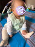 优奇婴儿衣服新生儿保暖三层夹棉连体衣春秋冬季哈衣爬服男女宝宝睡衣 2件【小脚丫】浅黄+浅蓝 73cm 实拍图