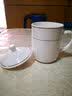 天城一品 陶瓷杯酒店宾馆会议白瓷茶杯办公室盖杯茶杯带盖杯喝水杯子定制 景式金边杯 实拍图