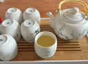 古笙记 温润如玉 景德镇陶瓷茶具套装家用茶壶茶杯子6只装带茶盘中式 【报春】1壶6杯+储水茶盘 7件 实拍图