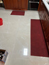 ACEBON厨房地垫防滑防油防水家用门口进门垫吸水脚垫商用办公室 酒红色 50x80+50x180cm 实拍图