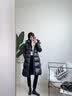 高梵黑金鹅绒服女王3.0八格收腰羽绒服女中长款冬厚外套 黑色 S 实拍图