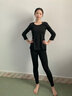 爱琴薇瑜伽服女套装2025新款美背速干衣专业运动网红晨跑步健身房春夏季 三件套【AY05黑+XD15黑+HB56黑】 M 约95-105斤 实拍图