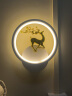 BERRUAN北欧led壁灯床头灯卧室现代简约客厅背景墙灯饰酒店过道楼梯间灯 圆形白色-左-三色LED 晒单实拍图