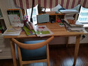 巧手七（QIAOSHOUQI）实木书桌 学习桌简易写字台中学生书桌椅北欧桌子现代简约电脑桌 原木色 + 椅子 120cm*55cm*75cm（长宽高） 实拍图