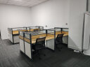 黎富办公家具现代简约屏风办公桌椅员工工作位组合职员办公电脑桌 四人位含柜+配套椅子四张 实拍图