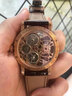 豪法手表【新年礼物】陀飞轮手表男全景镂空背透机械表轻奢双发条腕表 玫金精钢【双发条/飞行陀飞轮】 实拍图