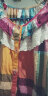 花朵的日记纯棉睡衣女秋季长袖长裤纯棉大码纱布春秋梭织棉家居服套装 XLC-88784#彩虹格 女XL/170 晒单实拍图