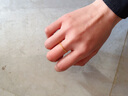 百泰首饰（BATAR JEWELLERY）生日礼物黄金戒指女足金车花线五线圈金指环女戒情侣对戒线戒 12号【金重约0.5g-0.6g】 实拍图